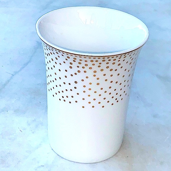 GRACES TEAWARE METALLIC GOLD DOTS COFFEE MUG CUP NEW PORCELAIN - Picture 2 of 6